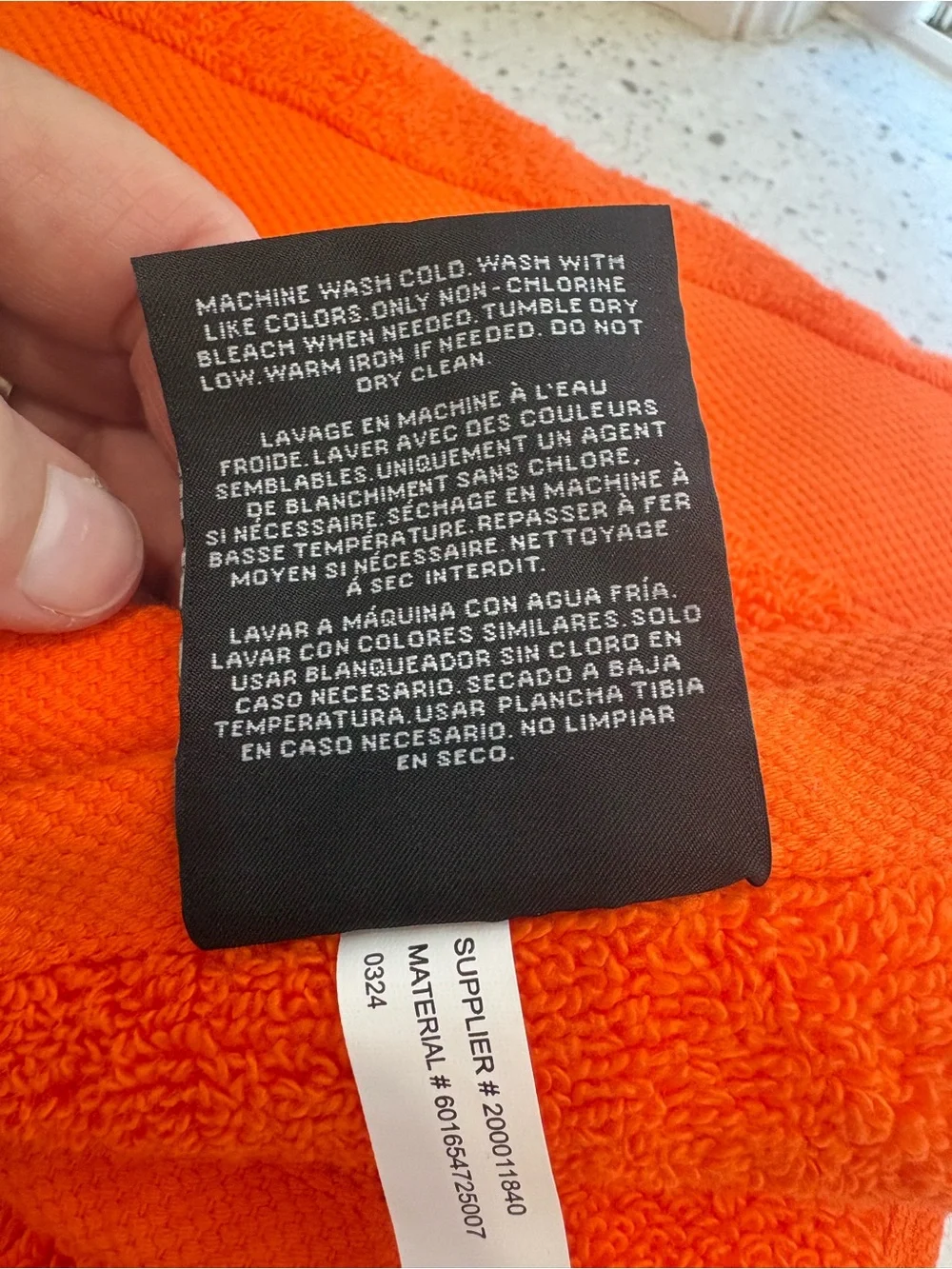 NWT Set of 2 Lauren Hand Towels in Summer Orange